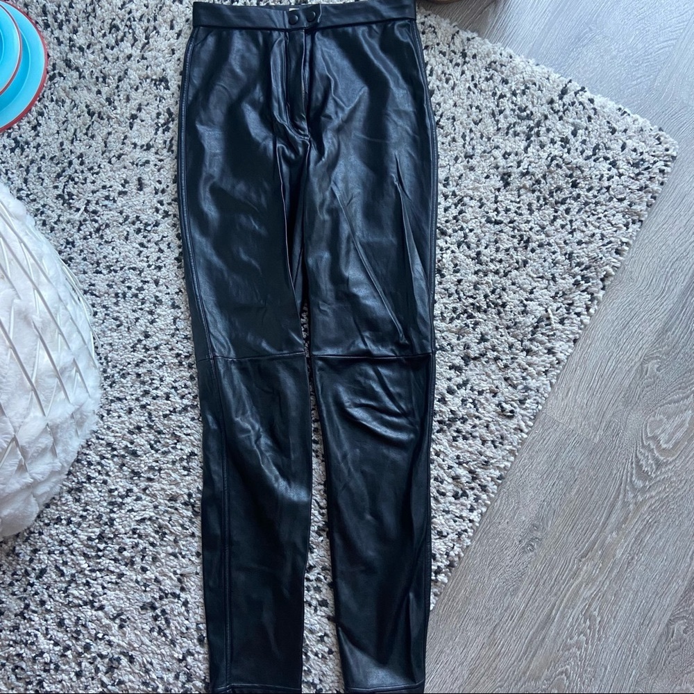 Women's Black Leather Pants